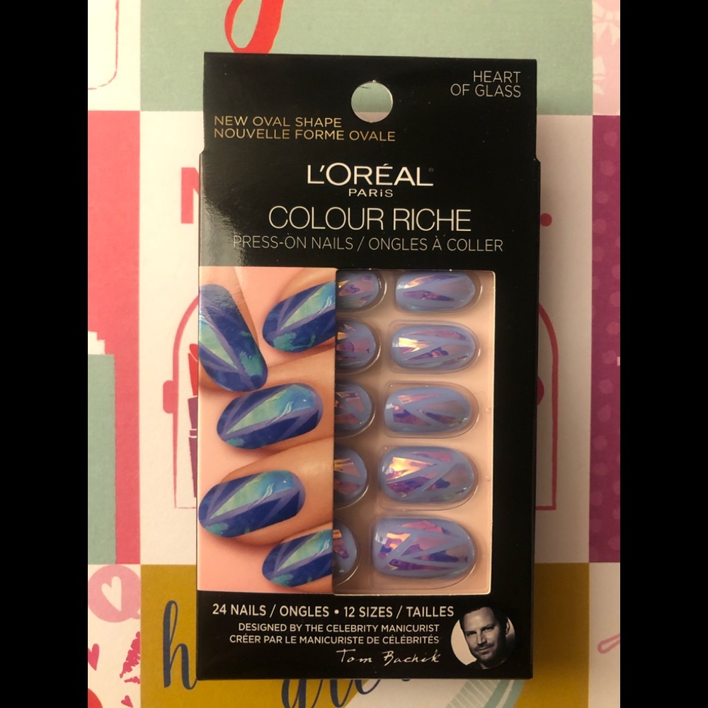 Heart of Glass L’ORÉAL Press-On Nails in dimensional Mauve colours